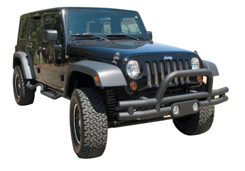 Rampage 88625 - RAM88625 - Rampage 2007-2018 Jeep Wrangler(JK) Double Tube Bumper Front - Black - Shipped in Europe - Tuningsupply.com