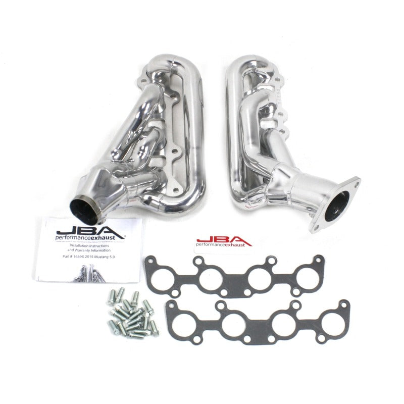JBA 1689SJS - JBA1689SJS - JBA 15-20 Ford Mustang 5.0L 1-3/4in Stainless Steel Silver Ceramic Shorty Header - Shipped in Europe - Tuningsupply.com