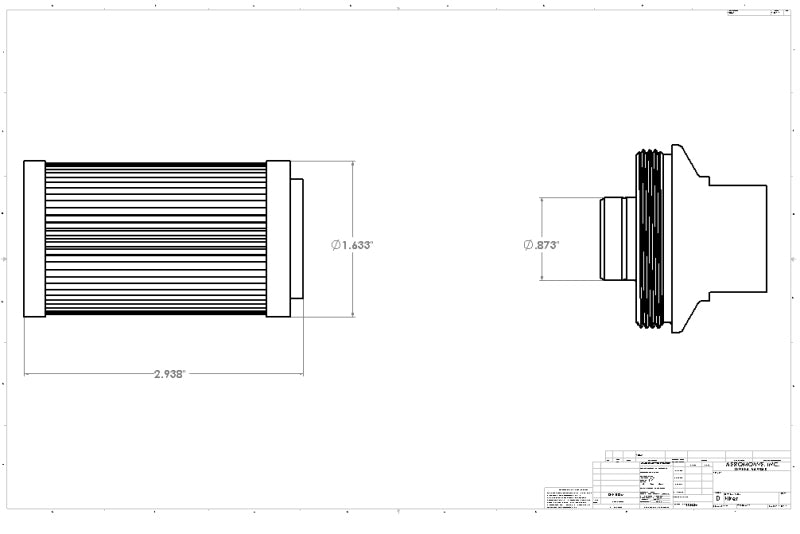 Aeromotive 12348 - AER12348 - Aeromotive In-Line Filter - (AN-6 Male) 40 Micron Stainless Mesh Element Bright Dip Black Finish - Shipped in Europe - Tuningsupply.com