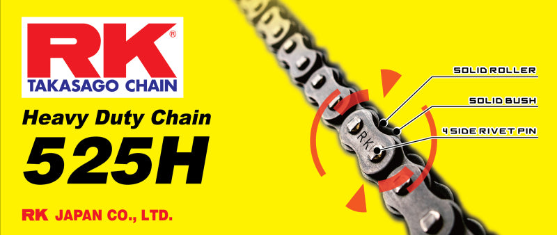 RK Chain 525H-130 - RKC525H-130 - RK Chain RK-M 525H-130L - Natural - Shipped in Europe - Tuningsupply.com