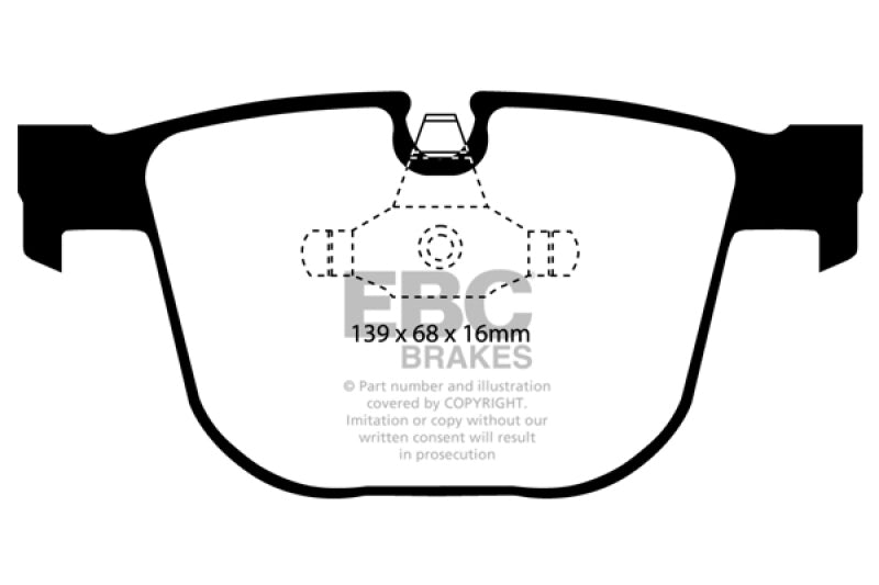 EBC UD919 - EBCUD919 - EBC 08-10 BMW M3 4.0 (E90) Ultimax2 Rear Brake Pads - Shipped in Europe - Tuningsupply.com