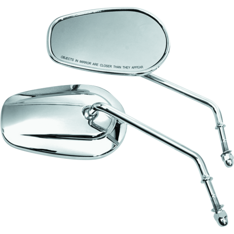 Bikers Choice 482006 - BKC482006 - Bikers Choice Chrome Tapered Long Stem Mirrors Pr - Shipped in Europe - Tuningsupply.com