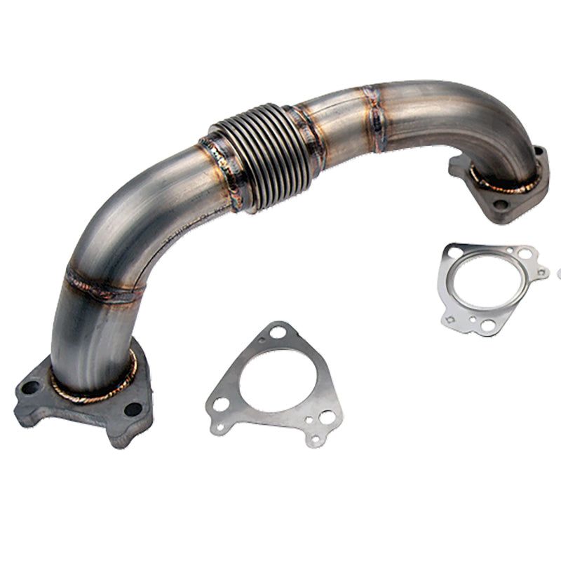 Wehrli WCF100652 - WCFWCF100652 - Wehrli 01-16 Chevrolet 6.6L Duramax 2in Stainless Driver Side Up Pipe w/Gaskets (Single/Twin Turbo) - Shipped in Europe - Tuningsupply.com