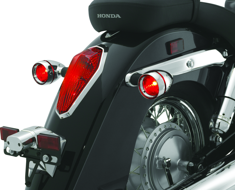 Kuryakyn 2269 - KUR2269 - Kuryakyn Deep Dish Bezels With Red Lenses - Shipped in Europe - Tuningsupply.com