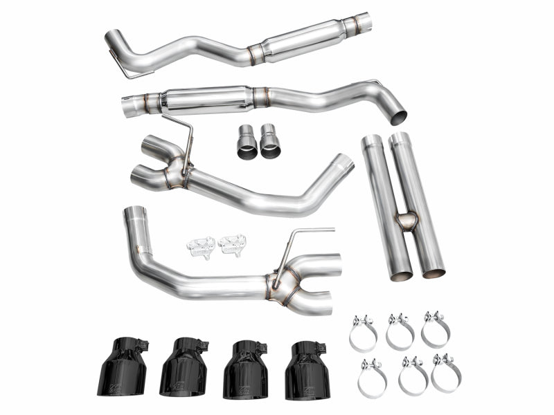 AWE Tuning 3020-43375 - AWE3020-43375 - AWE 2024 Ford Mustang Dark Horse S650 RWD Track Edition Cat-Back Exhaust w/ Quad Diamond Black Tips - Shipped in Europe - Tuningsupply.com