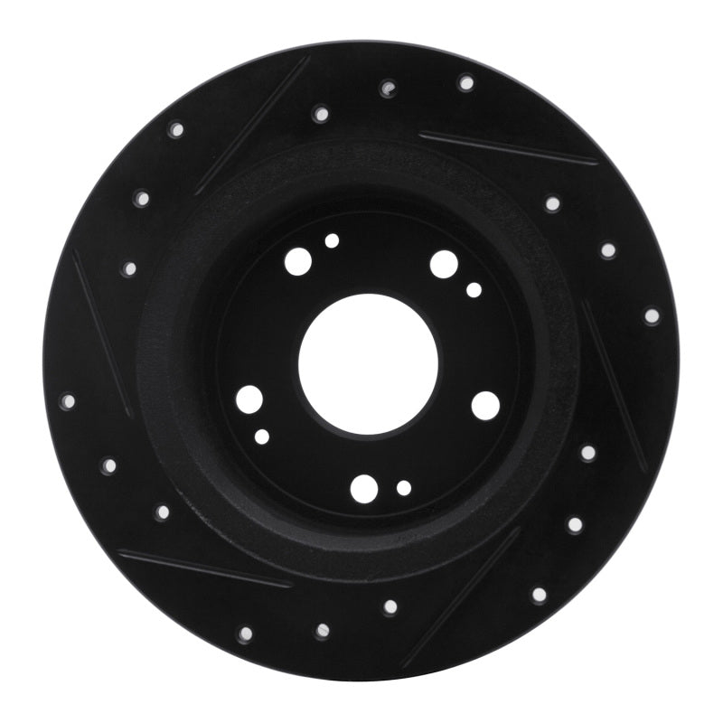 R1 Concepts 633-59032R - RNC633-59032R - R1 05-17 Honda Accord Rear Right Drilled & Slotted Black Brake Rotor - Shipped in Europe - Tuningsupply.com
