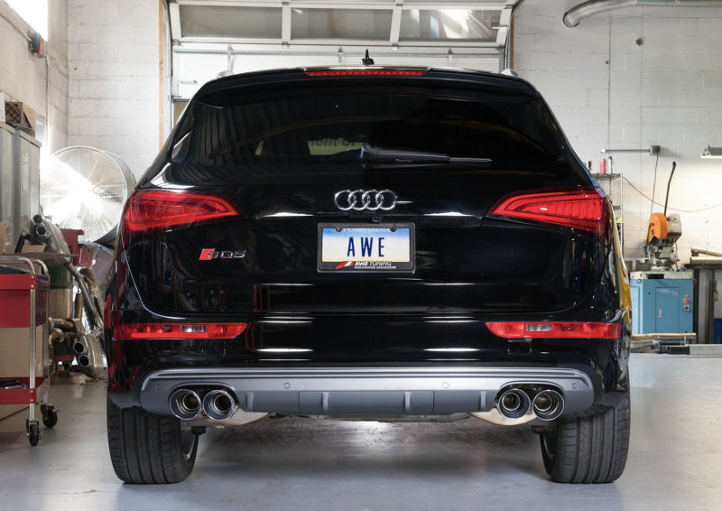 AWE Tuning 3015-42052 - AWE3015-42052 - AWE Tuning Audi 8R SQ5 Touring Edition Exhaust - Quad Outlet Chrome Silver Tips - Shipped in Europe - Tuningsupply.com