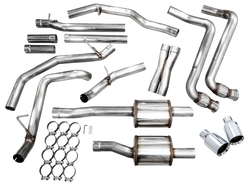 AWE Tuning 3015-32530 - AWE3015-32530 - AWE 25+ RAM 1500 3.0TT 0FG Catback Touring Exhaust - Chrome Silver Tips - Shipped in Europe - Tuningsupply.com