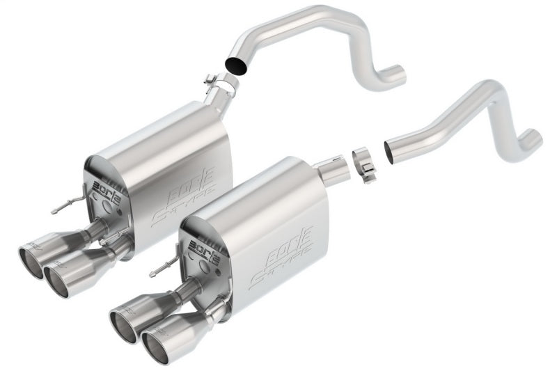 Borla 11811 - BOR11811 - Borla 09-12 Corvette Coupe/Conv 6.2L 8cyl 6spd RWD inS-Type IIin Exhaust (rear section only) - Shipped in Europe - Tuningsupply.com