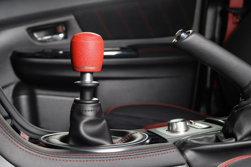 GrimmSpeed GRM380003 - GRMGRM380003 - GrimmSpeed Stubby Shift Knob Stainless Steel Red - M12x1.25 - Shipped in Europe - Tuningsupply.com