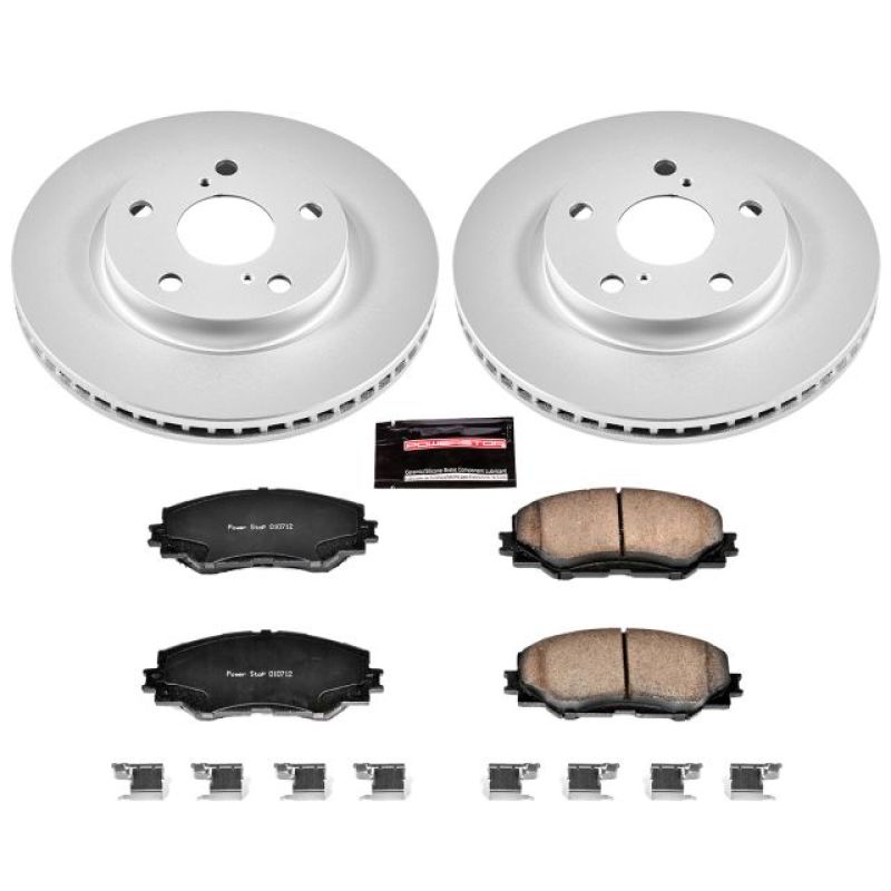 PowerStop CRK258 - PSBCRK258 - Power Stop 10-12 Lexus HS250h Front Z17 Evolution Geomet Coated Brake Kit - Shipped in Europe - Tuningsupply.com