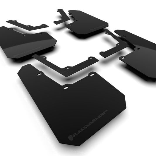 Rally Armor MF112-UR-BLK-MBK - RALMF112-UR-BLK-MBK - Rally Armor 24-25 Tesla Cybertruck Black UR Mud Flap Metallic Black Logo - Shipped in Europe - Tuningsupply.com