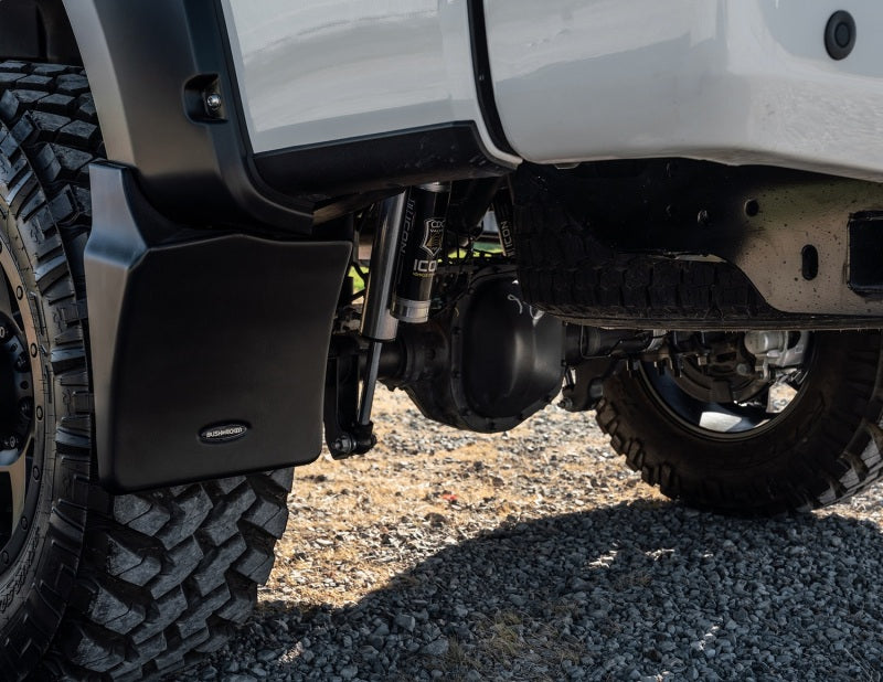 Bushwacker MUD-20106 - BUSMUD-20106 - Bushwacker 17-20 Ford F-250/F-350 Trail Armor Rear Mud Flaps (Fits Pocket Style Flares) - Shipped in Europe - Tuningsupply.com