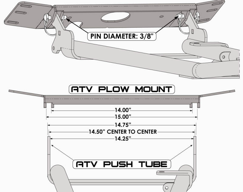 KFI 105000 - KFI105000 - KFI ATV Plow Base Push Tube - Shipped in Europe - Tuningsupply.com