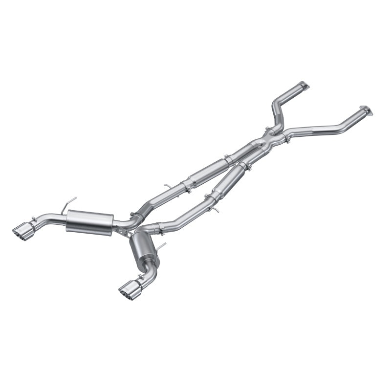 MBRP PS4405304 - MBRPS4405304 - MBRP 16-22 Infiniti Q50 3.0L RWD/AWD 3in Cat-Back Dual Split Rear Street Version T304 - Shipped in Europe - Tuningsupply.com
