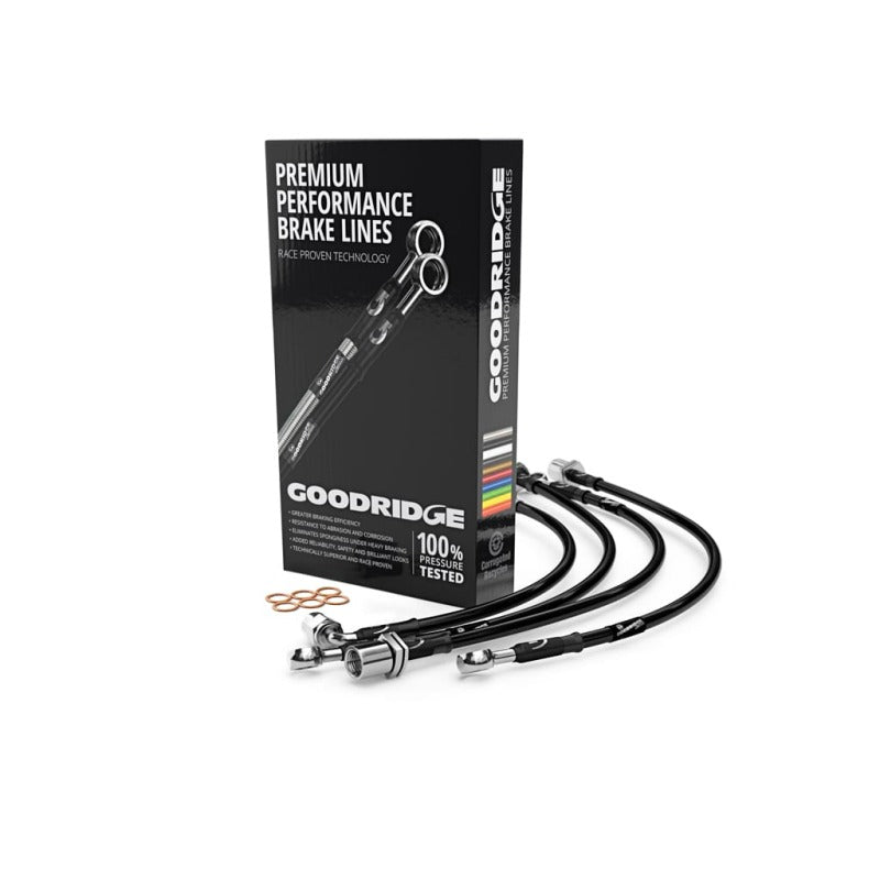 Goodridge 12339BKC - GRI12339BKC - Goodridge 2016+ Ford Focus RS MK3 Phantom Stainless Steel Brake Lines - Shipped in Europe - Tuningsupply.com