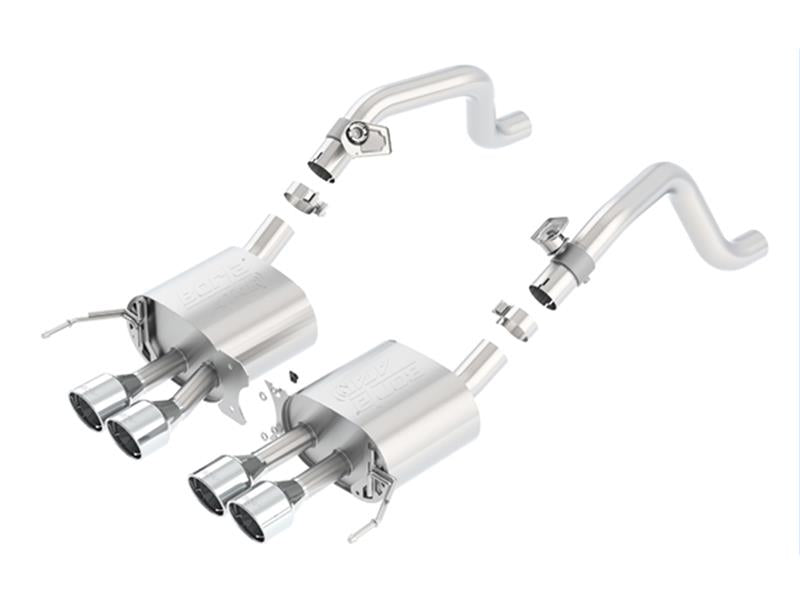 Borla 11863 - BOR11863 - Borla 2014 Chevy Corvette C7 w/ AFM w/o NPP Atak Rear Section Exhaust Quad Rd Rl IC Tips - Shipped in Europe - Tuningsupply.com