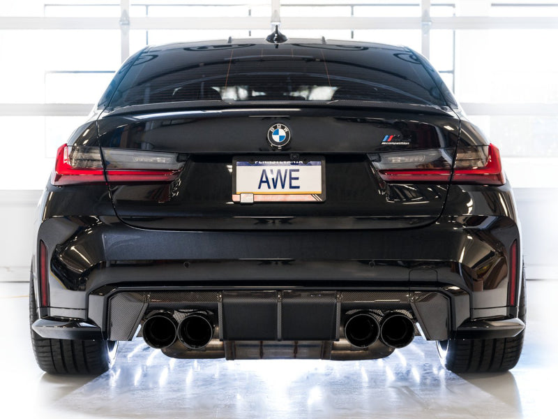 AWE Tuning 3020-42482 - AWE3020-42482 - AWE Track Edition Catback Exhaust for BMW G8X M3/M4 - Diamond Black Tips - Shipped in Europe - Tuningsupply.com