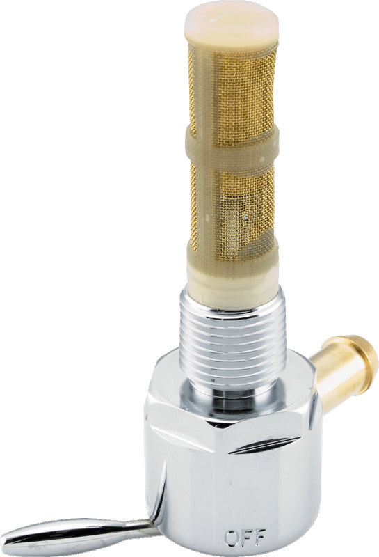 Bikers Choice 489638 - BKC489638 - Bikers Choice 57-75 Big Twin / XL Chrome Round Petcock 3/8in-18 NPT Right Outlet Straight - Shipped in Europe - Tuningsupply.com