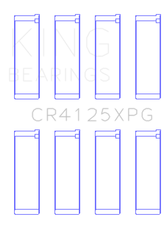 King Engine Bearings GCR4125XPGSTDX - KINGCR4125XPGSTDX - King Subaru EJ20/EJ22/EJ25 (Suites 52mm Journal Size) Tri-Metal Perf Rod Bearing Set - Size STDX - Shipped in Europe - Tuningsupply.com
