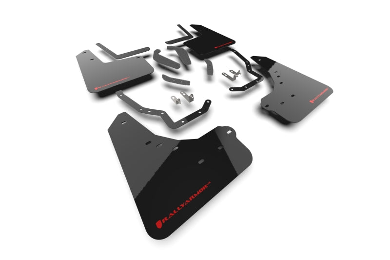 Rally Armor MF148-UR-BLK-RD - RALMF148-UR-BLK-RD - Rally Armor 2025+ Toyota 4Runner Black UR Mud Flap w/ Red Logo - Shipped in Europe - Tuningsupply.com