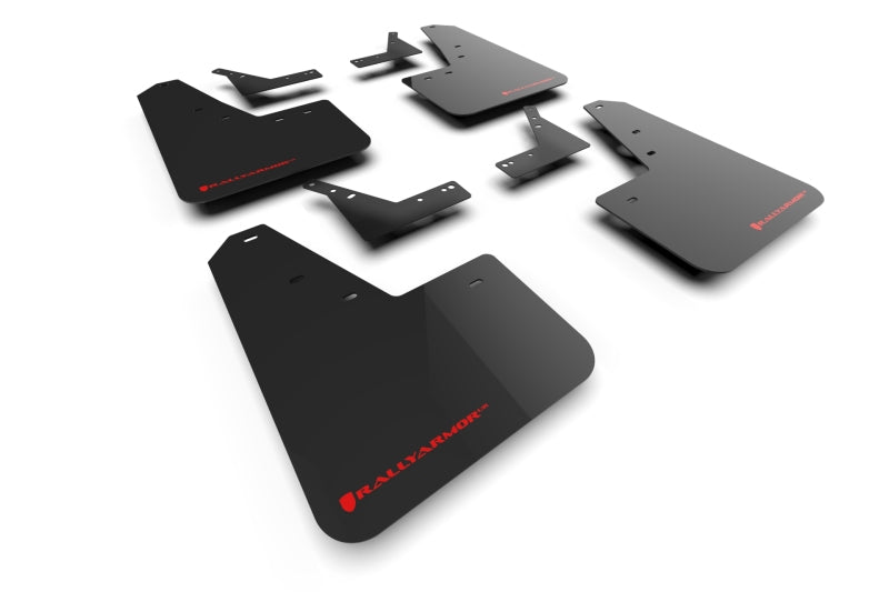 Rally Armor MF128-UR-BLK-RD - RALMF128-UR-BLK-RD - Rally Armor 21-25 Dodge Ram 1500 TRX Black UR Mud Flap - Red Logo - Shipped in Europe - Tuningsupply.com