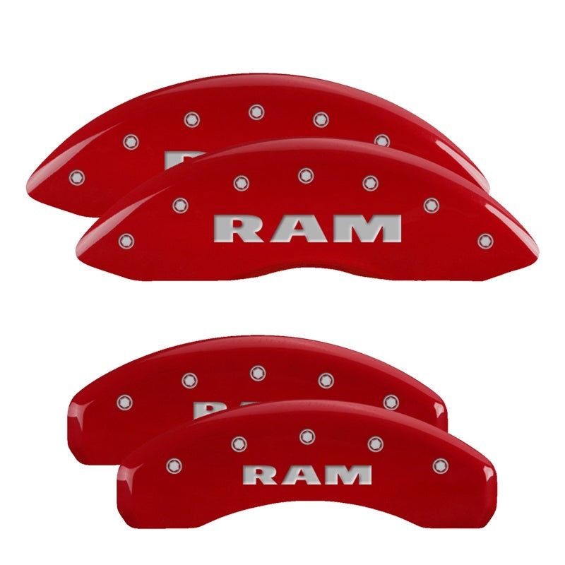 MGP 55001SRAMRD - MGP55001SRAMRD - MGP 4 Caliper Covers Engraved Front & Rear RAM Red finish silver ch - Shipped in Europe - Tuningsupply.com