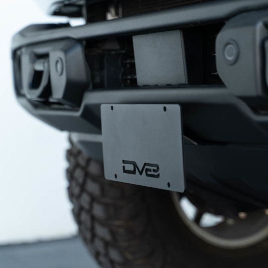 DV8 Offroad LPBR-04 - DVELPBR-04 - DV8 Offroad 21-23 Ford Bronco Capable Bumper Front License Plate Mount - Shipped in Europe - Tuningsupply.com