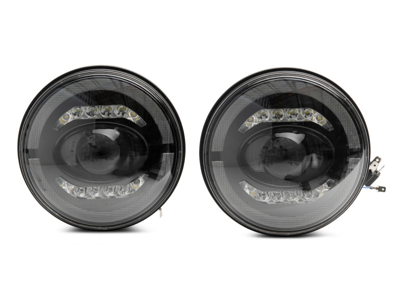 Raxiom J132813 - RAXJ132813 - Raxiom 07-18 Jeep Wrangler JK Axial Series LED Headlights- Black Housing (Clear Lens) - Shipped in Europe - Tuningsupply.com