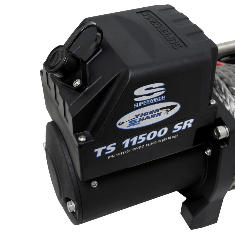 Superwinch 1511201 - SUW1511201 - Superwinch 11500 LBS 12V DC 3/8in x 80ft Synthetic Rope Tiger Shark 11500 Winch - Shipped in Europe - Tuningsupply.com
