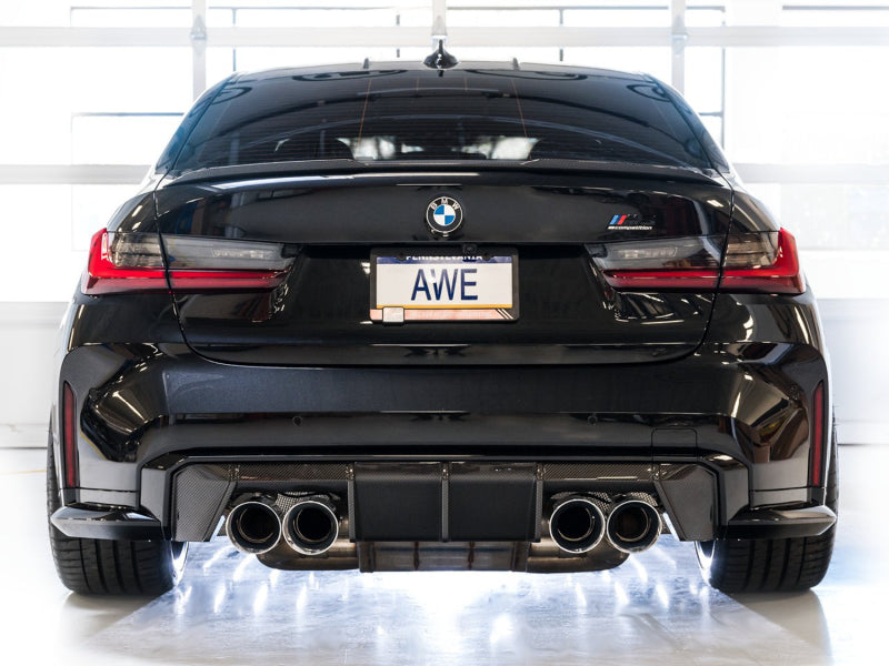 AWE Tuning 3025-43480 - AWE3025-43480 - AWE SwitchPath Catback Exhaust for BMW G8X M3/M4 - Chrome Silver Tips - Shipped in Europe - Tuningsupply.com