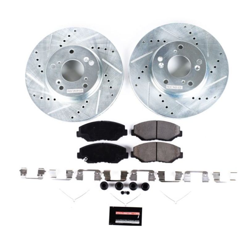 PowerStop K1043 - PSBK1043 - Power Stop 14-15 Acura ILX Front Z23 Evolution Sport Brake Kit - Shipped in Europe - Tuningsupply.com