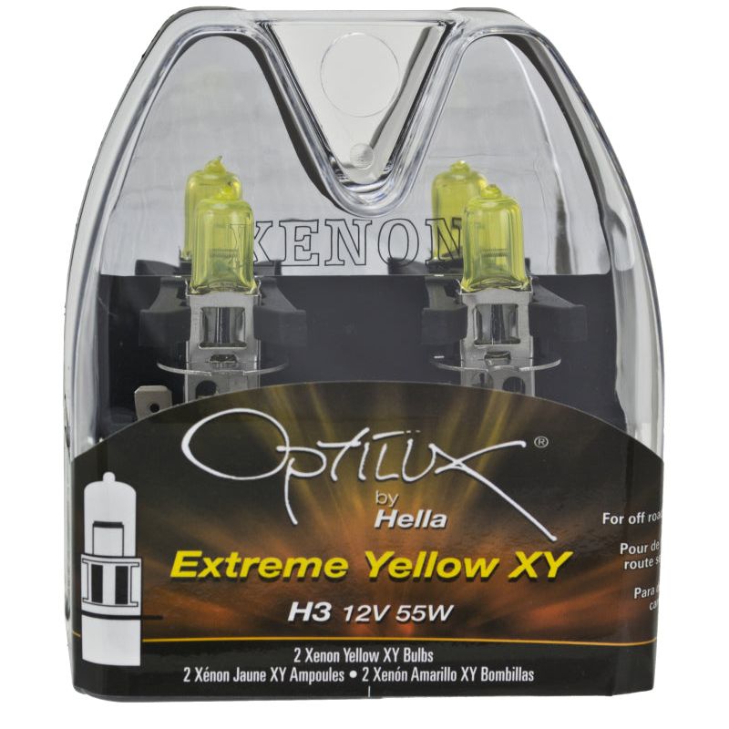 Hella LAH71070662 - HELLAH71070662 - Hella Optilux H3 12V/55W XY Extreme Yellow Bulb - Shipped in Europe - Tuningsupply.com