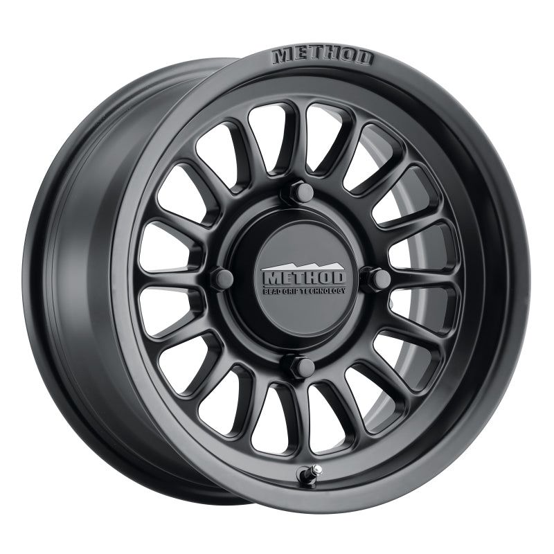 Method Wheels MR41157046543 - MRWMR41157046543 - Method MR411 Bead Grip 15x7 / 4+3/13mm Offset / 4x156 / 132mm CB Matte Black Wheel - Shipped in Europe - Tuningsupply.com