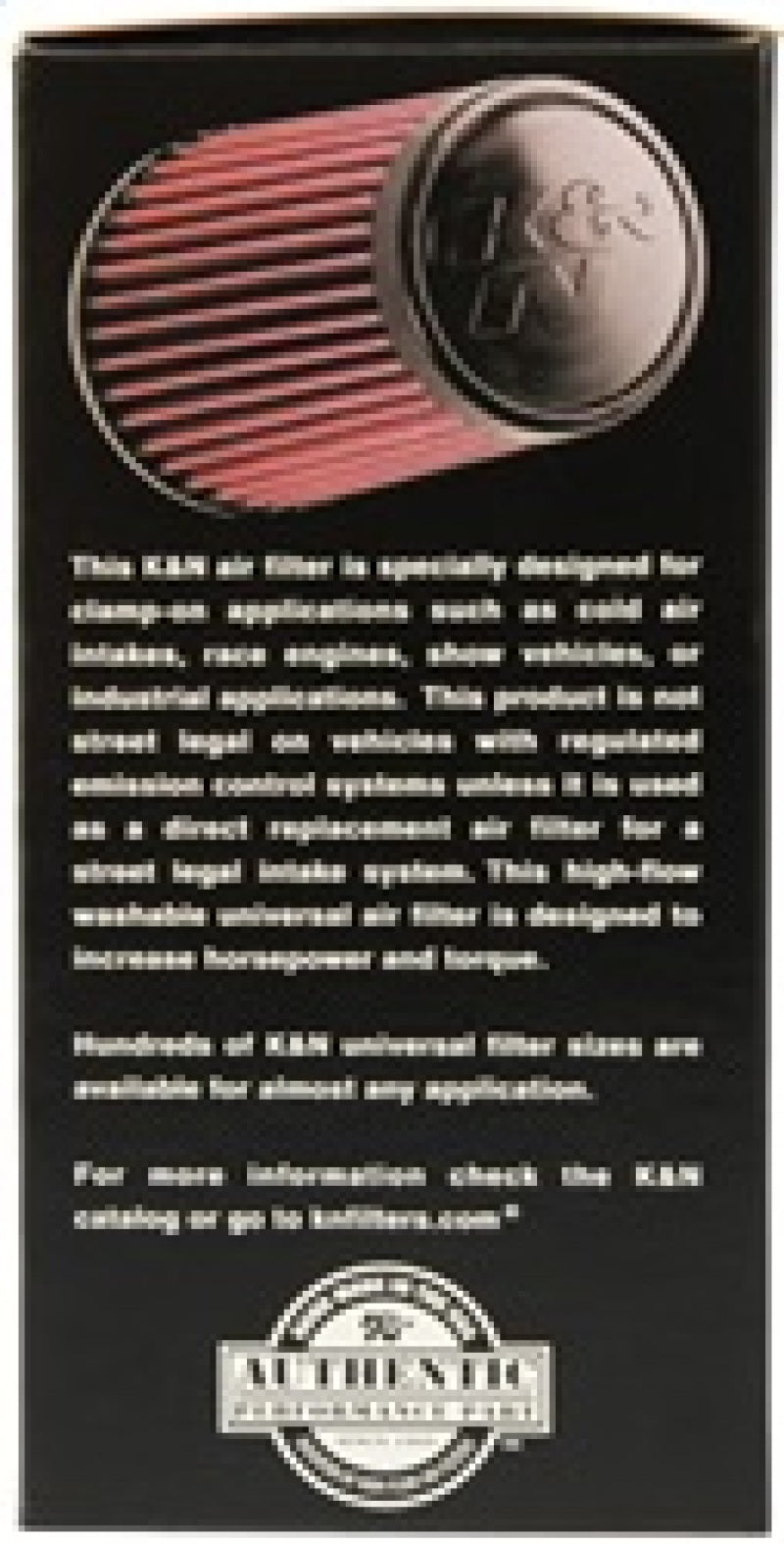 K&N Engineering RU-3130 - KNNRU-3130 - K&N Filter Universal Rubber Filter 3 1/2 inch Flange 4 5/8 inch Base 3 1/2 inch Top 7 inch Height - Shipped in Europe - Tuningsupply.com