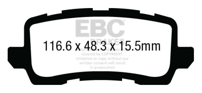 EBC DP23018 - EBCDP23018 - EBC 13+ Acura RLX 3.5 Greenstuff Rear Brake Pads - Shipped in Europe - Tuningsupply.com