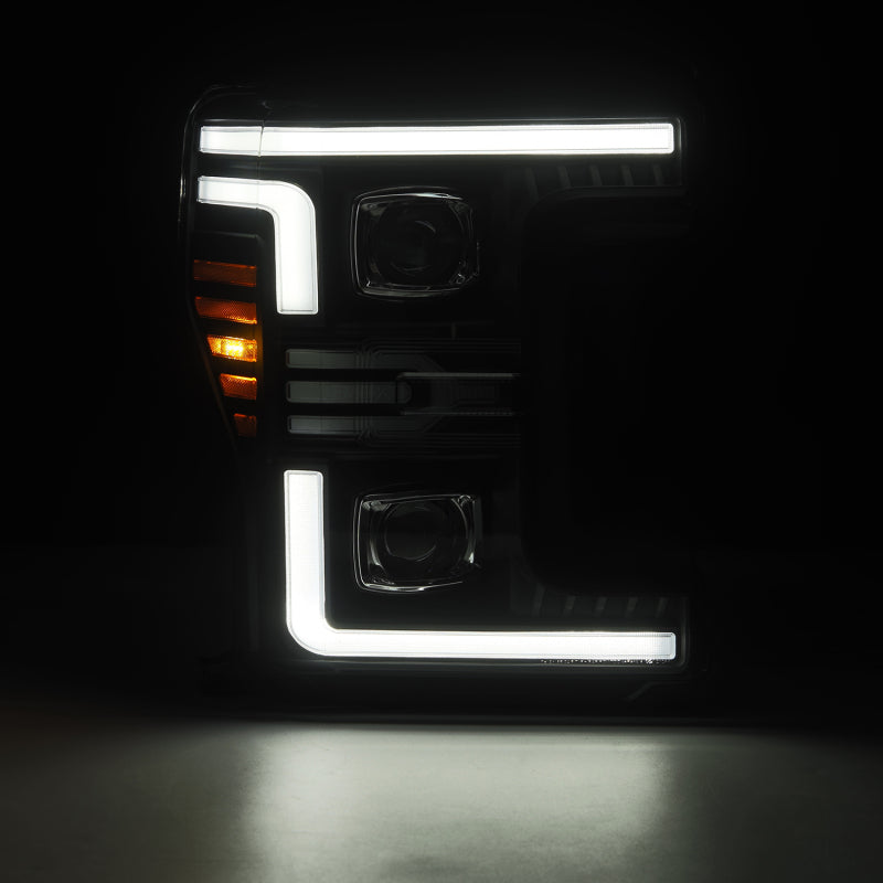 AlphaRex 880323 - ARX880323 - AlphaRex 17-19 Ford F-250/350/450/550 Super Duty LUXX-Series LED Proj Headlights Blk w/SS & SBDRL - Shipped in Europe - Tuningsupply.com