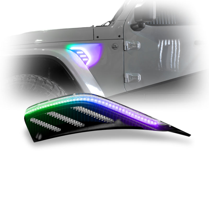 XKGLOW MX-VENT-RGB-KIT - XKGMX-VENT-RGB-KIT - XK Glow XKmax Jeep Air Vent Light RGB+ Amber Turn & Running App Cntl - Shipped in Europe - Tuningsupply.com