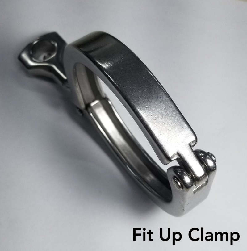Ticon 119-08900-0100 - TIC119-08900-0100 - Ticon Industries 3.5in Stainless Steel Tri-Clover Clamp Heavy Duty Single Pin w/Silicone Gasket - Shipped in Europe - Tuningsupply.com