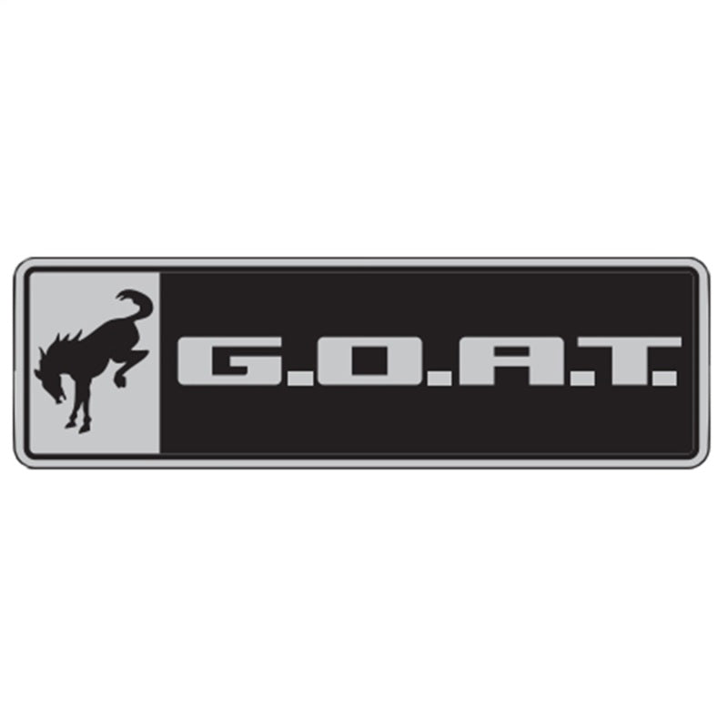 Ford Racing M-1447-GOAT - FRPM-1447-GOAT - Ford Racing Bronco/Bronco Sport G.O.A.T. Badge - Black/Chrome - Shipped in Europe - Tuningsupply.com