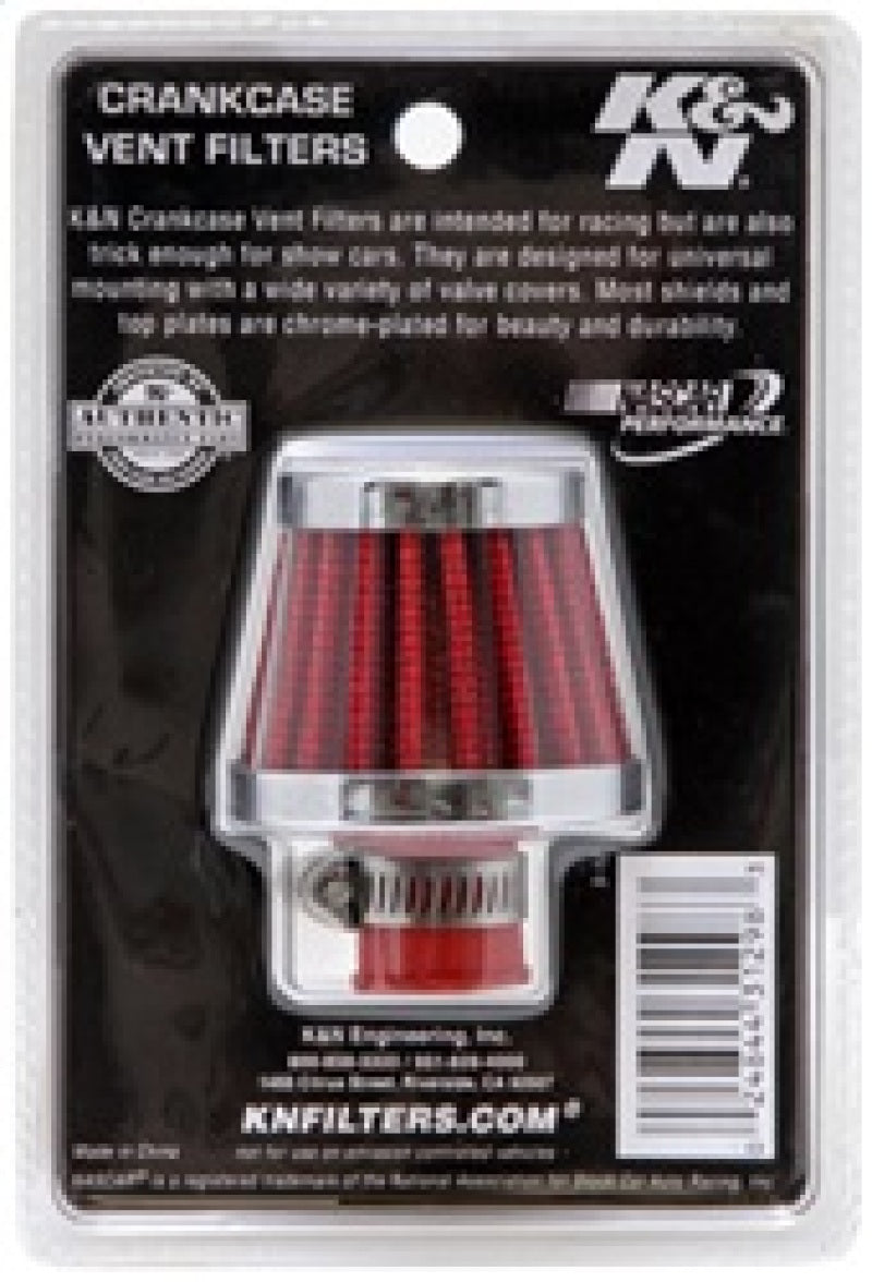 K&N Engineering 62-1600RD - KNN62-1600RD - K&N 2in Base OD x .375in Flange ID x 1.75in H Rubber Base Crankcase Vent Filter - Shipped in Europe - Tuningsupply.com
