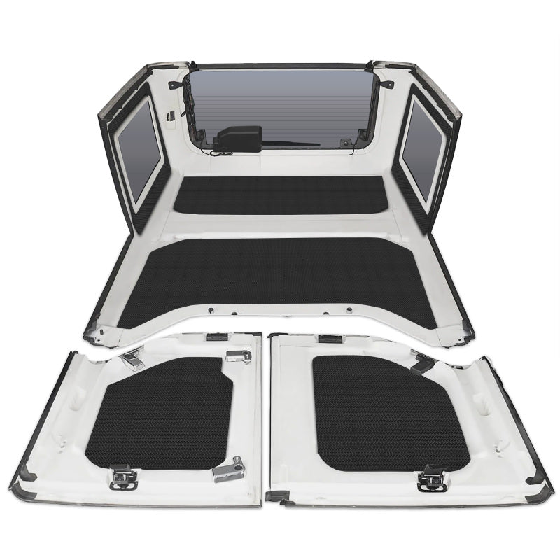 DEI 50290 - DEI50290 - DEI 11-18 Jeep Wrangler JK 4-Door Boom Mat Complete Headliner Kit - 6 Piece - Black - Shipped in Europe - Tuningsupply.com