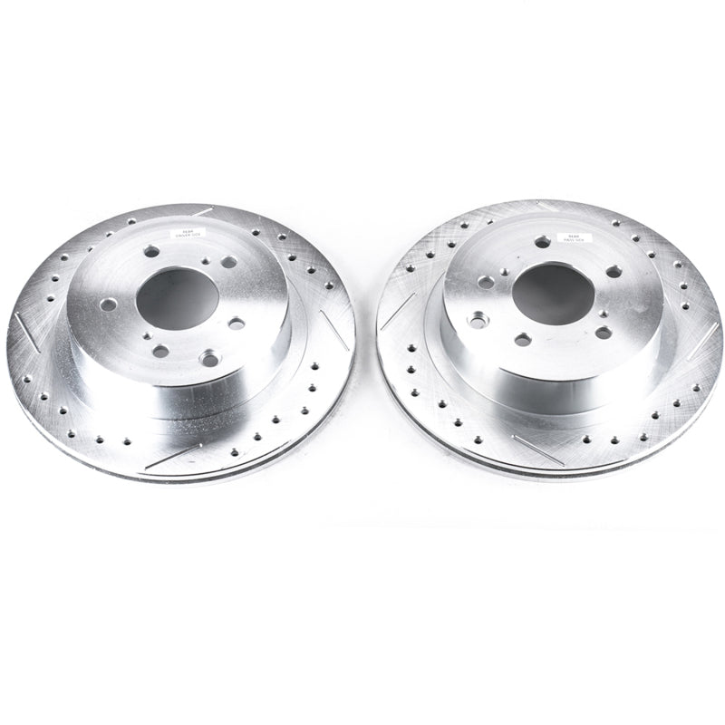PowerStop JBR509XPR - PSBJBR509XPR - Power Stop 89-96 Nissan 300ZX Rear Evolution Drilled & Slotted Rotors - Pair - Shipped in Europe - Tuningsupply.com