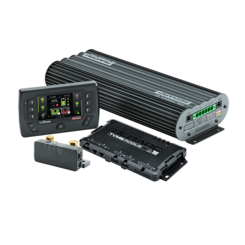 REDARC TVMSKIT07-NA - RDCTVMSKIT07-NA - REDARC Total Vehicle Management System - Rogue w/Manager30 System & RedVision Display - Shipped in Europe - Tuningsupply.com