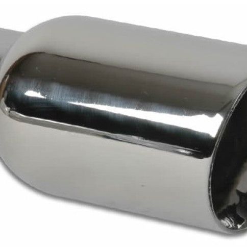 Vibrant 1270 - VIB1270 - Vibrant 4in OD Round SS Exhaust Tip (Double Wall Angle Cut Beveled Outlet) 3in. ID Inlet - Shipped in Europe - Tuningsupply.com