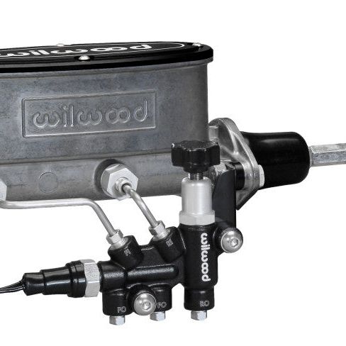 Wilwood 261-13272 - WIL261-13272 - Wilwood HV Tandem M/C Kit w L/H Bracket & Prop Valve - 7/8in Bore-W/Pushrod - Early Mustang - Shipped in Europe - Tuningsupply.com