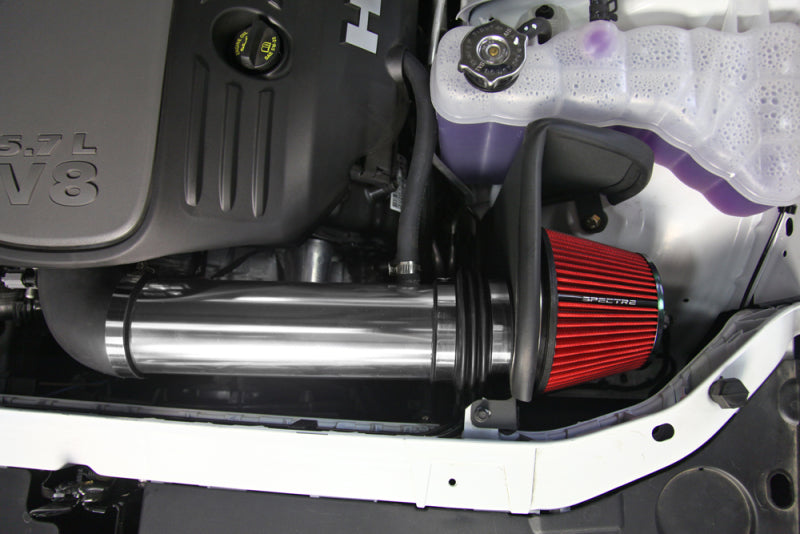 Spectre 9036 - SPE9036 - Spectre 11-17 Dodge Challenger/Charger 5.7L V8 Air Intake Kit - Polished w/Red Filter - Shipped in Europe - Tuningsupply.com