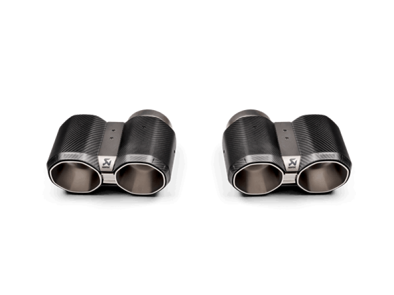 Akrapovic TP-CT/69 - AKRTP-CT/69 - Akrapovic 2021+ BMW G87 M2, G80 M3 & G82 M4 Octagonal Carbon Design Tail Pipe Set - Shipped in Europe - Tuningsupply.com