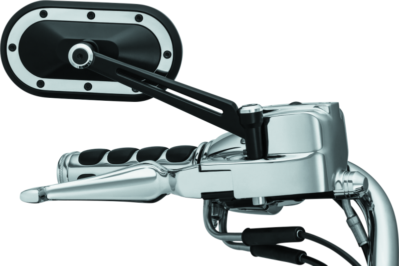 Kuryakyn 1766 - KUR1766 - Kuryakyn Heavy Industry Mirrors Satin Black & Chrome - Shipped in Europe - Tuningsupply.com
