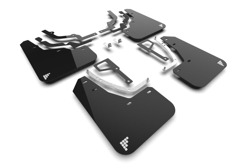 Rally Armor MF117-BAT-BLK-SIL - RALMF117-BAT-BLK-SIL - Rally Armor 2025 Hyundai Ioniq 5 N Black UR Mud Flap Silver Battery Logo - Shipped in Europe - Tuningsupply.com